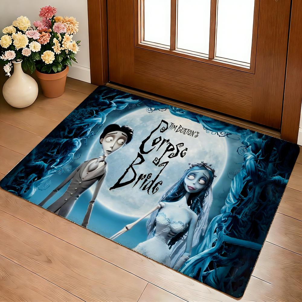 C-Corpse Bride Cartoon Floor Mat Cozy Flannel Soft Thick Non-Slip Mat For Living Room Bedroom Kitchen Decor Rugs