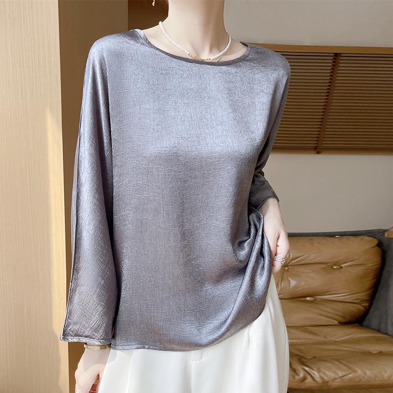 

2025 Women s Plus Size Round Neck Nine-Sleeve Loose T-Shirt Vest L for 65-80 kg