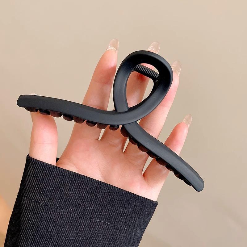 Massive schwarze matte große Haarklammern aus Acryl, Haarnadeln, Hai-Clip, Haarspange, Krabben-Haarspangen, Kopfbedeckung für Frauen, Haar-Accessoires