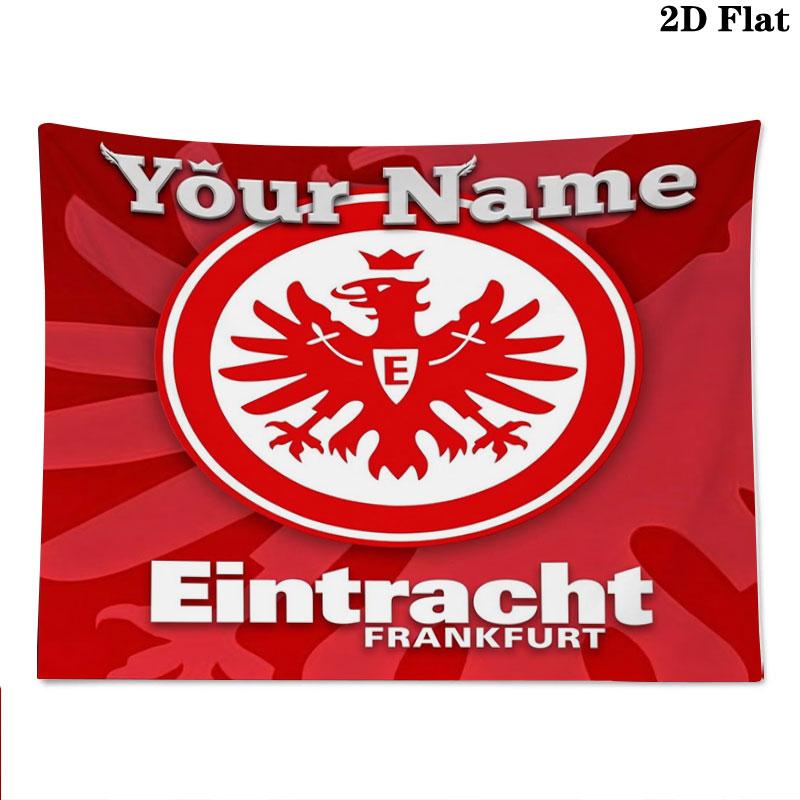 Eintracht Frankfurt Custom Name Wall Tapestry Aesthetic Wall Hanging Printed Fabric Blanket Decorative Tapestries for Bedroom Living Room Home Decor