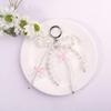 Pearls Beaded Bowknot Keychain Stylish Butterfly Knot Pendant Keyring Bag Charm