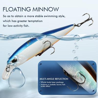 JERK MINNOW 100F 14g Hot Model Fishing Lure Hard Bait 24Color Wobbler Minnow Quality Professional Depth0.8-1.5m