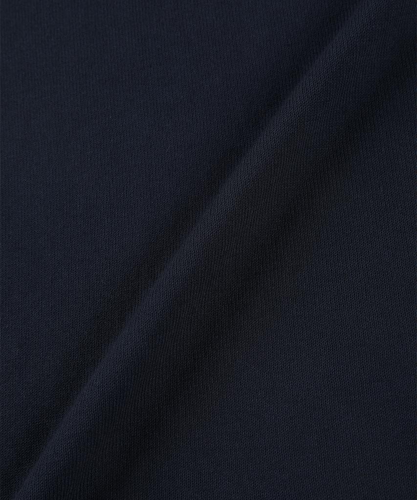 PANICALE Navy Herringbone Cotton Short Sleeve Polo Knit