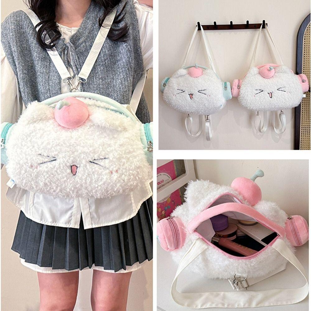 Storage Bag Plush Anime Shoulder Bag Stuffed Animals Plush Doll Crossbody Bag  Christmas Gifts