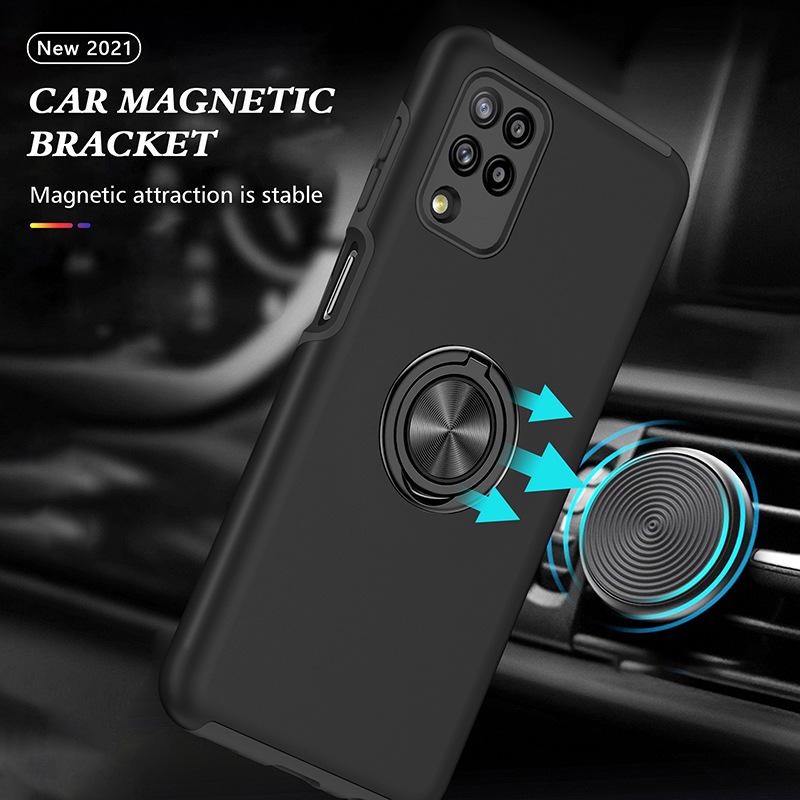 Samsung A12 5G Magnetic Ring Car Holder Case - Full Coverage, Anti-Drop Protective Cover
