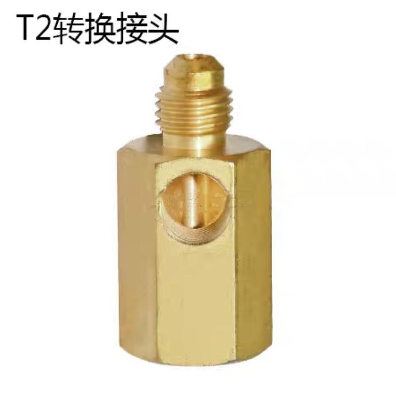 1PC vacuum pump vacuum gauge adapter tube fitting Refrigeration brass connector