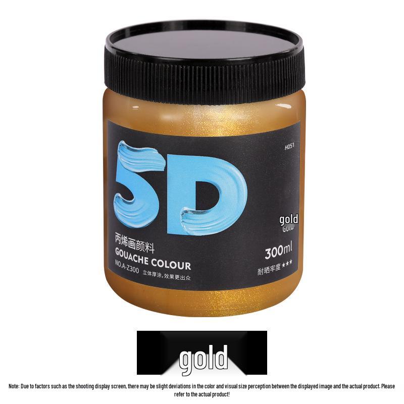 Lata de Pintura Acrílica de 300 ml: Impermeable, Ideal para Estudiantes de Arte, Proyectos de Bricolaje y Arte Pintado a Mano por Niños