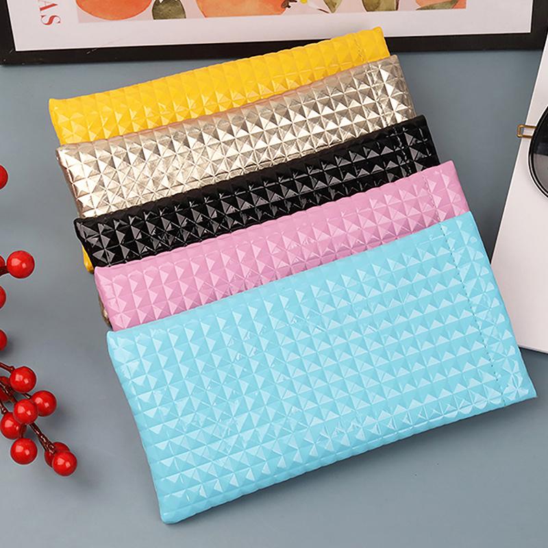 Candy Color Pu Leather Sunglasses Bag For Women Men Glasses Case Wallet Storege Cases Portable Waterproof Glasses Storege Bags