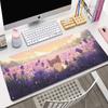 Kawaii Green Plant Large Gaming Mousepad XXL Gamer Mouse Pad For Office Long Table Mat Flower Desk For Teen Girls For Bedroom