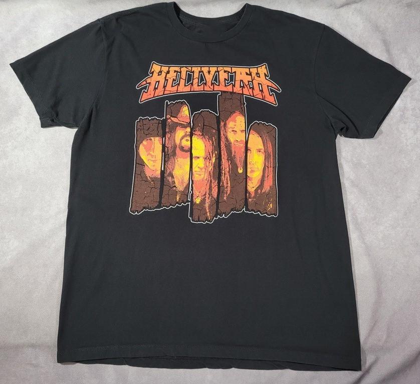 Vtg HELLYEAH Band Members Heavy Cotton T Shirt S-5XL Black TT86 Unisex T-Shirt M