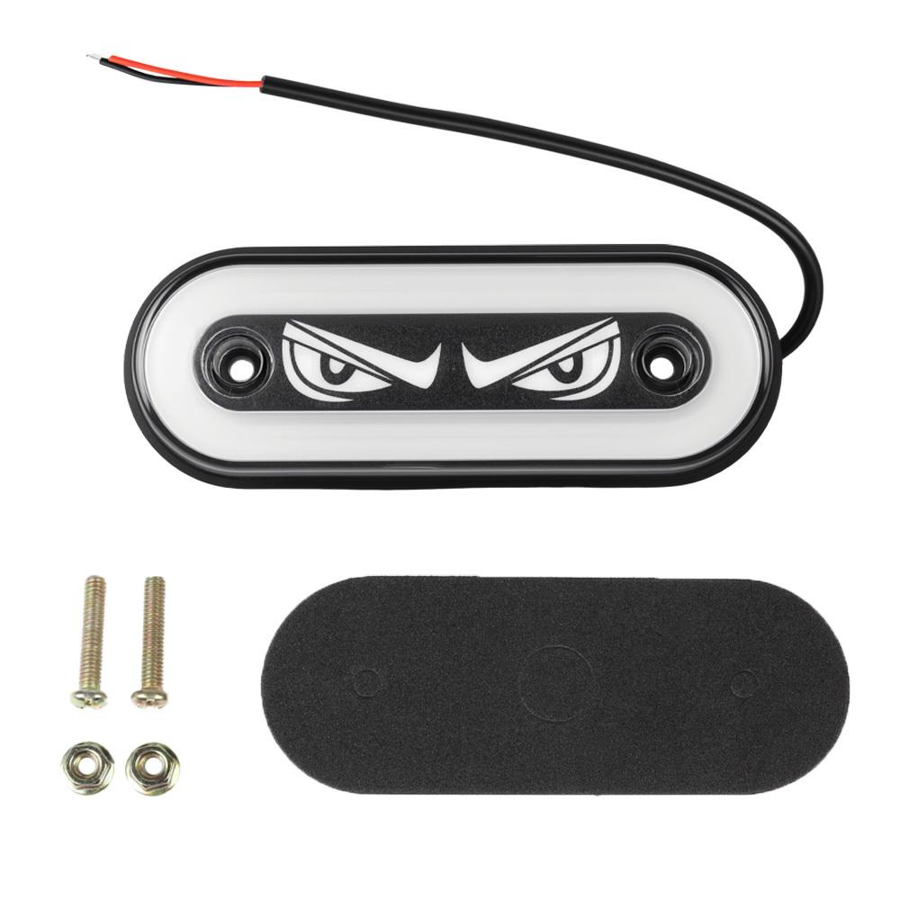 1 ks LED boční obrysové světlo s vysokou viditelností 12V/24V pro nákladní automobily, přívěsy, motocykly, bezpečnost jízdy s ABS pouzdrem a jasným designem ďábelského oka