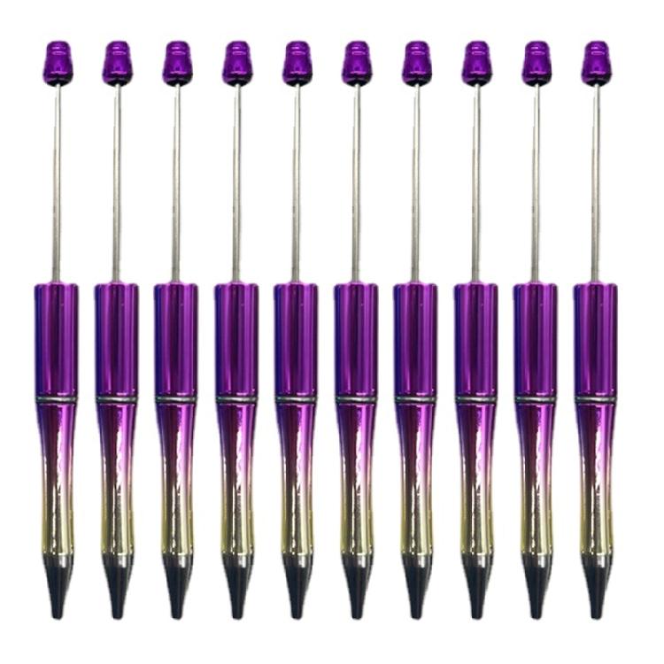 10Pcs Beadable Pen Plastic Bead Pen Ballpoint Pen Cute Pen Boy Girls Pen Gift
