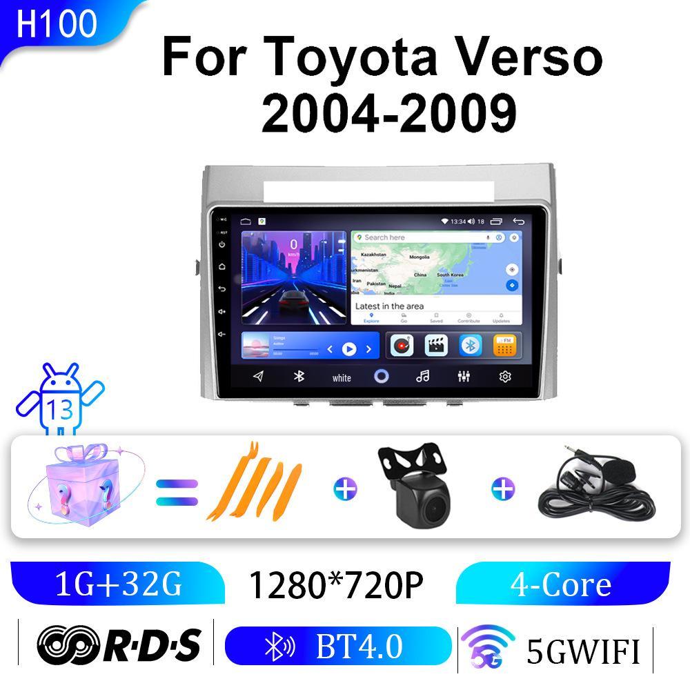 

Мультимедийная навигация Android для Toyota Verso 04-09 с большим экраном, Bluetooth и совместимостью с CarPlay. 9 inches