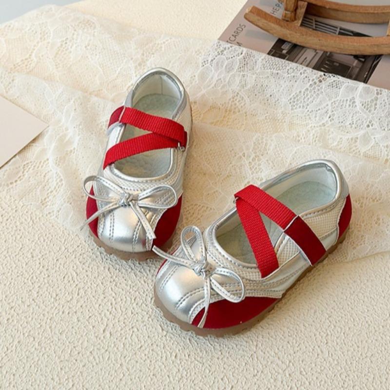 Girls Closed‑Toe Sandals Summer Kids Slip‑On Princess Shoes Fashion Elegant Ballet Flat Shoes for Girls