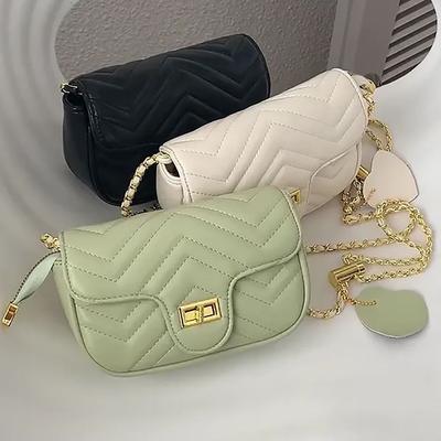 Bolsa Transversal All Ins Bolsa Feminina Verão Maré Bolsa de Corrente Pequena Vento Fragrante Pequena Bolsa Quadrada Bolsa de Ombro Único
