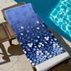 Fresh floral blue and white pattern polyester microfiber beach towel is highly absorbent suitable for swimming and beach outings