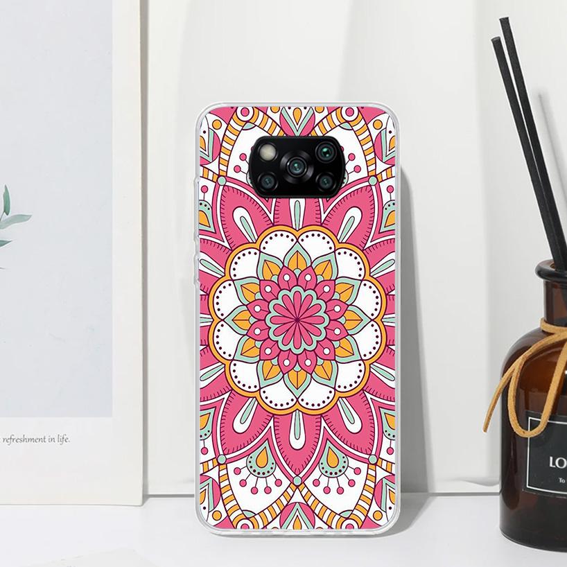 Totem Mandala Colorful Flower Phone Case For Xiaomi Poco X7 X6 X5 M7 M8 Pro F7 Ultra Redmi 15C 15 13C 13 12C 12 10 10C 10A Art F