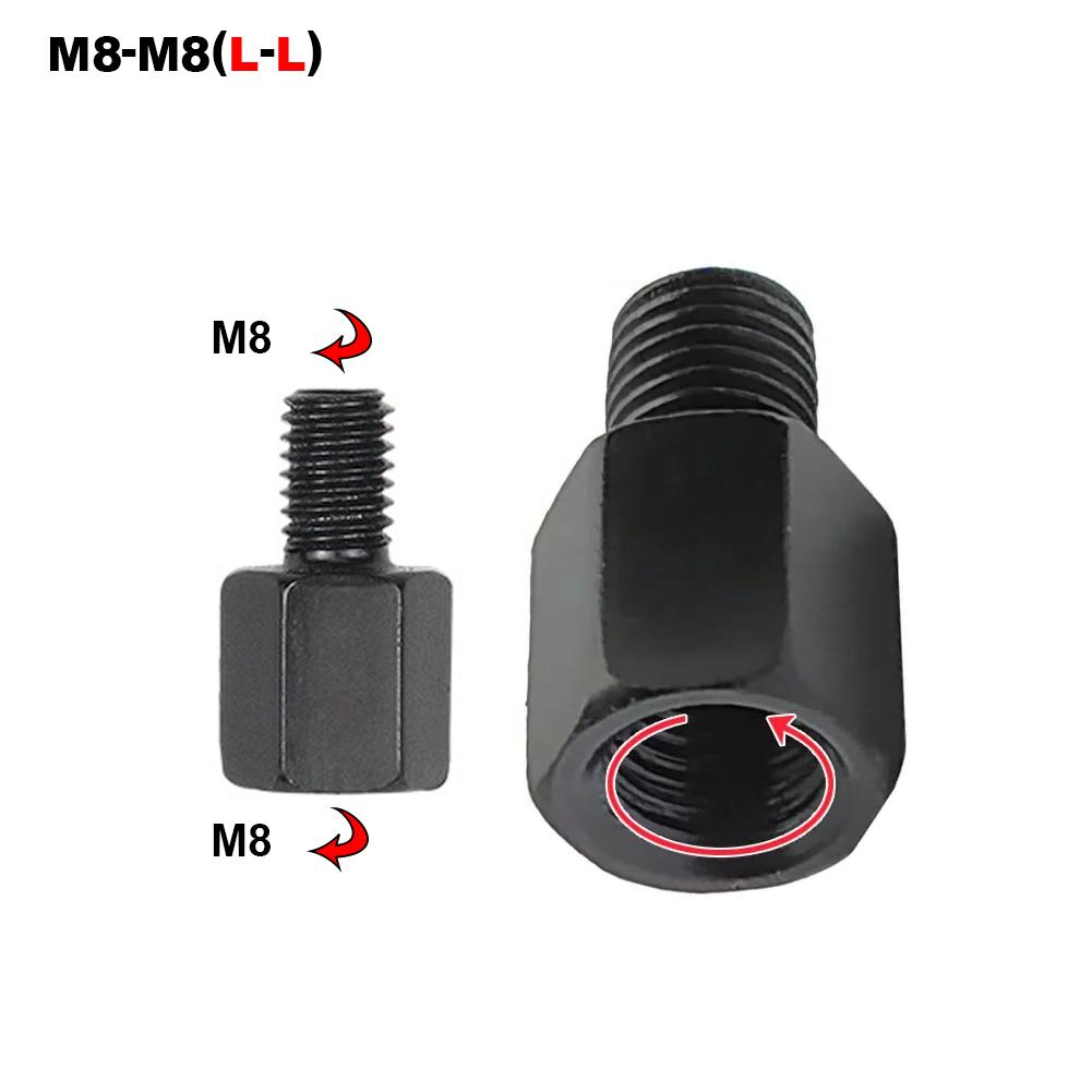 Motorcycle Mirror Adapter M10 M8 10MM 8MM Rearview Mirrors Adapters Conversion Bolt Screws Clockwise Anti-clock Right Left Thread