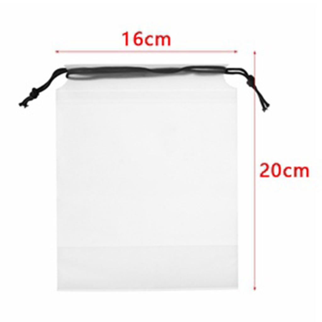 1Pc Transparent Pocket Drawstring Storage Bag for Travel Shoe Towel Organizer Bag Matte Dustproof Waterproof Grocery Storage Bag