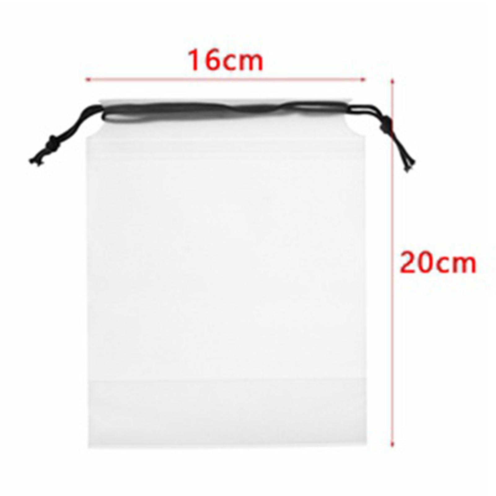 

1Pc Transparent Pocket Drawstring Storage Bag for Travel Shoe Towel Organizer Bag Matte Dustproof Waterproof Grocery Storage Bag