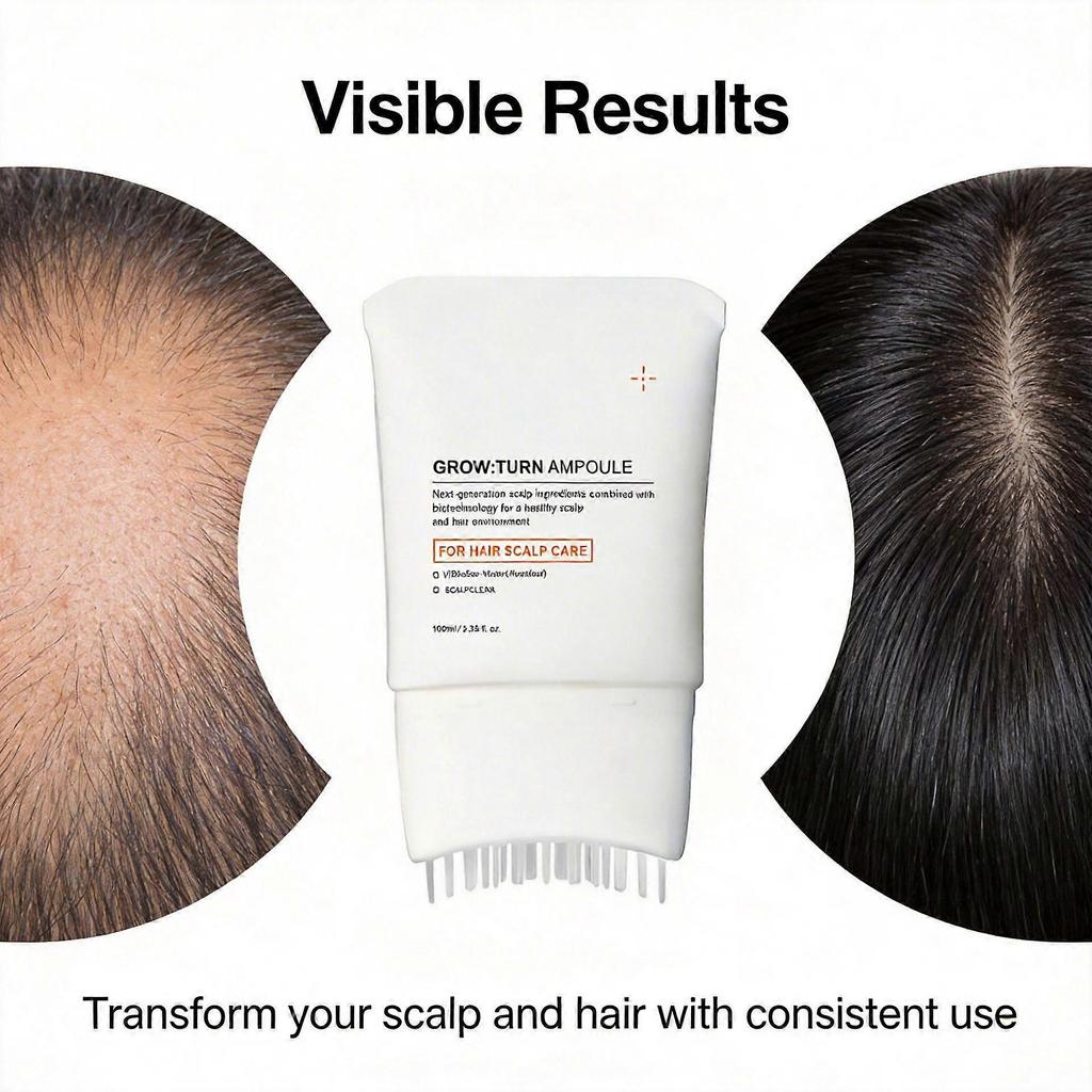 Haargroei Serum met Ingebouwde Borstel voor het Inmasseren van het Serum om Haar Dikker te Maken 100ml