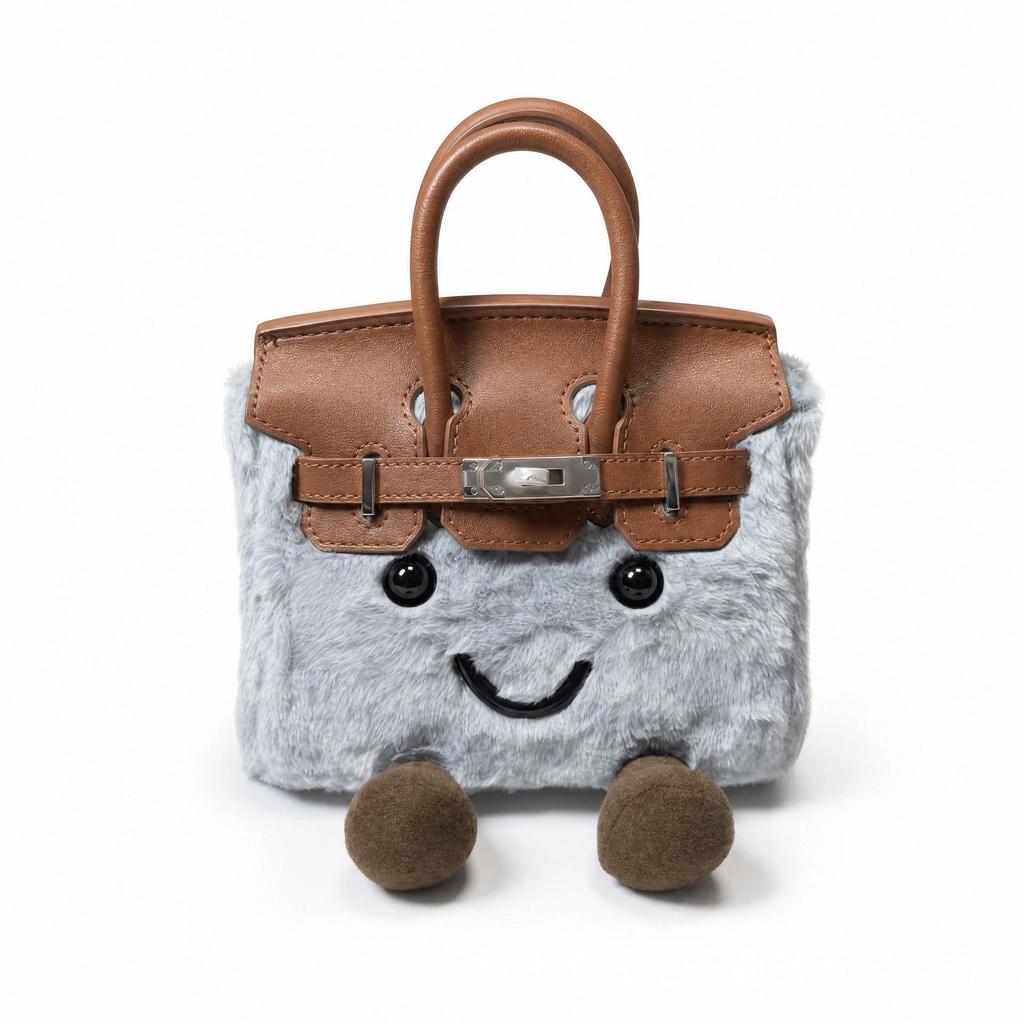 Jllycat Cute Fluffy Platinum Doll Crossbody Elf Handbag