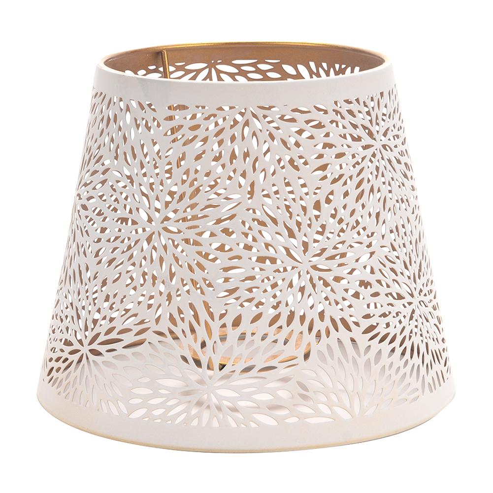

Metal Lamp Shade E27 Forest Tree Style Hollow Out Iron Lampshade Cover with Inner Gold Pattern for Table Wall Ceiling Lamp білий