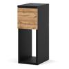 Narrow Bedside Cabinet 20Cm Black Wotan Bedside Table For Bedroom Nakastlik Loft