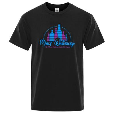 Malt Whiskey Parody Walt Mens Short Sleeve Cotton O-Neck T-Shirt Summer Loose High Quality Brand Men T-Shirts 80414