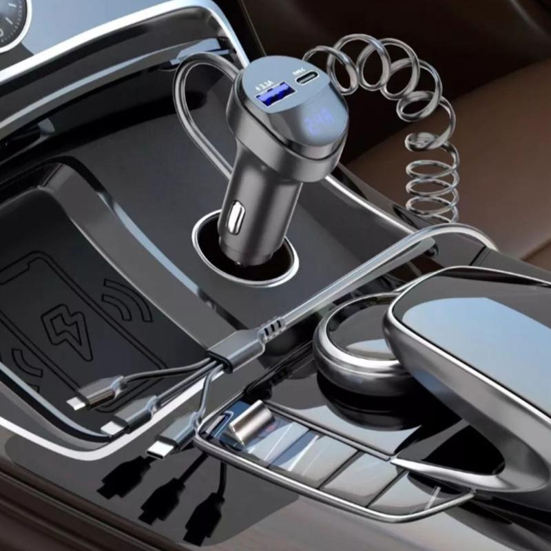 USB Car Chargers With Double Ports Intelligent Current Detection And Overcharge Protection Ideal For Commuters Travelers
