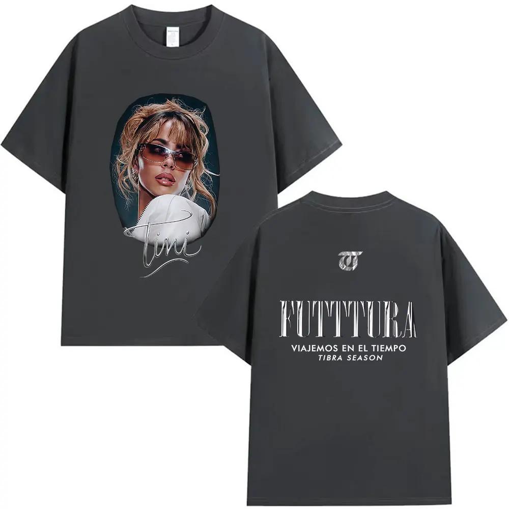 

Singer Tini Stoessel Futtura Tour 2026 Graphic T Shirts Men Women Fans Fashion Pop Clothing T-shirt Retro Cotton Tees XXXL