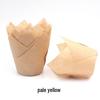 High-Temperature Resistant Solid Color Tulip Baking Cups - Oil-Proof Dessert Liners