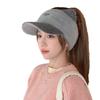 Cute Cat Hat for Women In Autumn and Winter Knitted Wool Hat Korean Style Versatile Warm Imitation Mink Hair Empty Top Baseball Cap