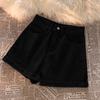Casual Denim Shorts with Curly Edge Women's New Summer Thin High-waisted Denim