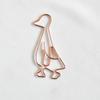 Cute Animal Shaped Golden Metal Decorative Paper Clip Bookmark Gift