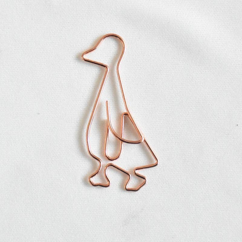 Cute Animal Shaped Golden Metal Decorative Paper Clip Bookmark Gift