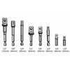 Chrome Vanadium Steel Socket Adapter Hex Shank to 1/4" 3/8" 1/2" Extension Drill Bit Bar Hex Bit Set Power Drill Socket Adapter