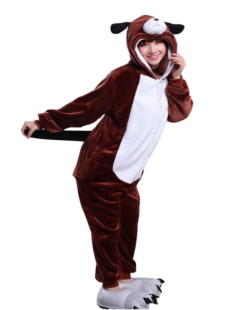 Dorawithme Dog Kigurumi Animal Costume for Halloween and Party Wear (XL (181cm-190cm))