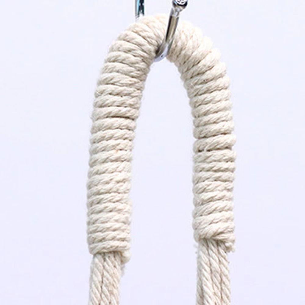 Hand-woven Hanging Bottle Net Bag Hollow Out Coffee Cup Holder Knitting Water Bottle Holder Hiking