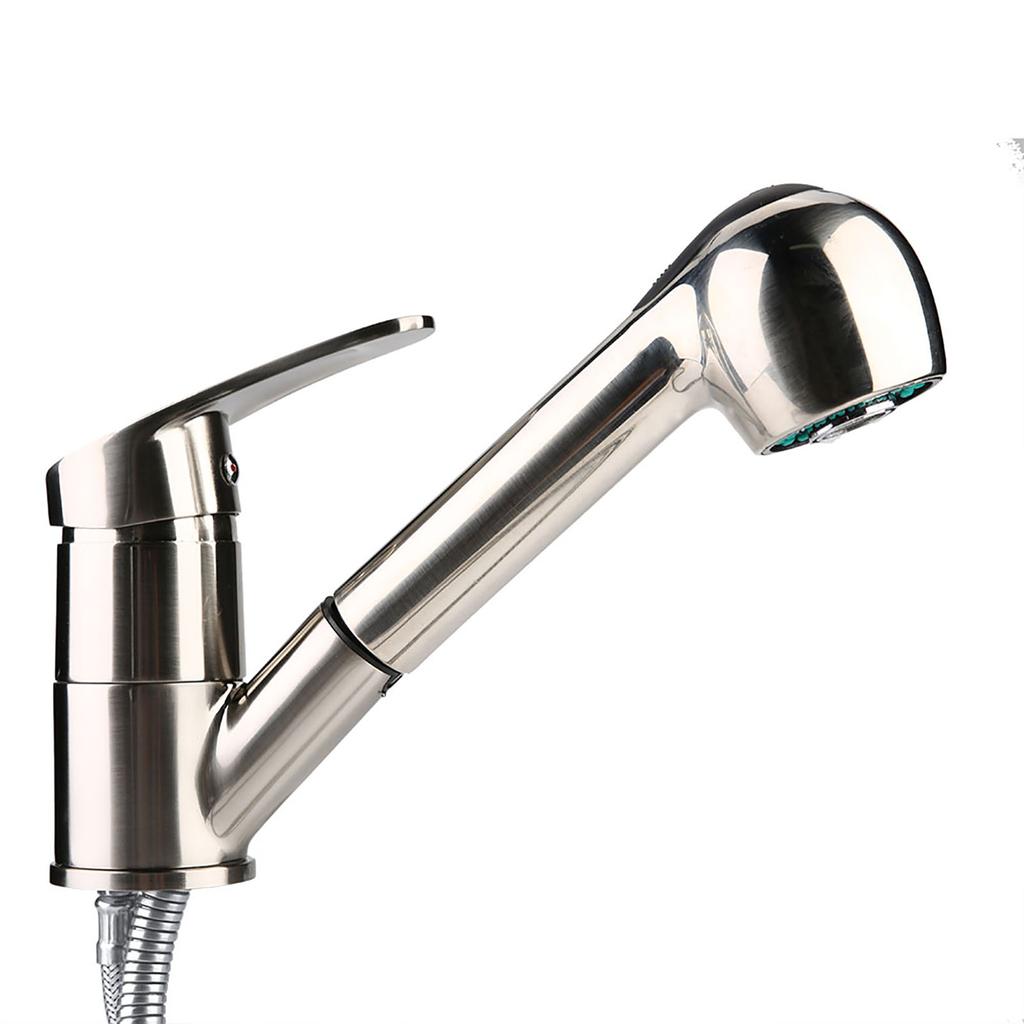 Pull out Kitchen Sink Cold Water Faucet Tap (Nickel Plating Brushed  Standard G1/2")
