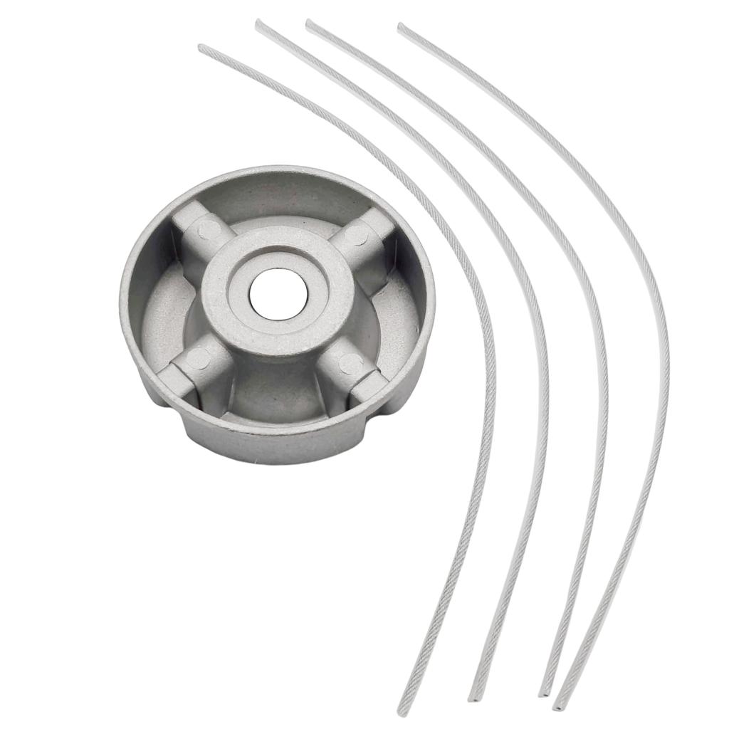 Aluminum Trimmer Head 5/8 inch/15mm Through Hole Fit String Trimmer Replacement Head Wire Rope Weed Head Accessories