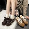 thick-soled velvet Forrest Gump shoes, German training shoes, women's 2025 new autumn and winter board shoes