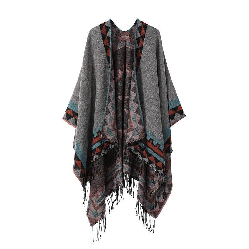 Bohemianischer ethnischer Umhangmantel: High-End Reiseschal & Oberbekleidung
