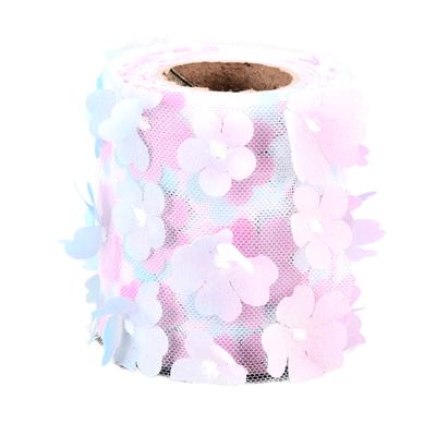 Flowers Tulle Rolls 8cm 10yd Exquisite Bright Beautiful DIY Flexible Wide Application Tulle Roll Spool FabricGradient