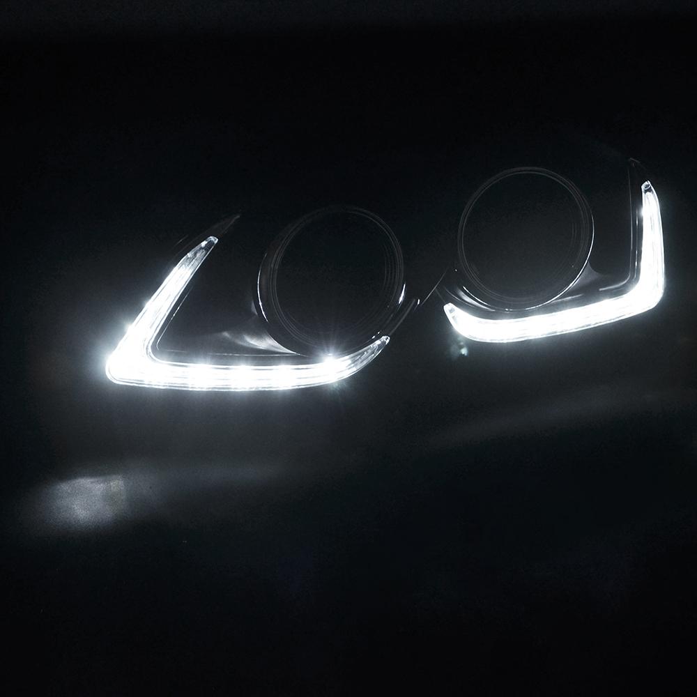 DRL Assembly Fog Light Frame Waterproof White Daytime Running Lights Fit for Mitsubishi Outlander ASX 2013-15 Car