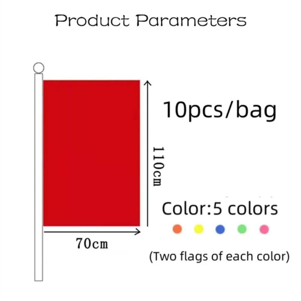 10Pcs 5 Color Decorative Flag Lightweight Flag Banner New Vertical Flag  Outdoor