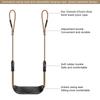 SELEWARE Plastic Swing Tree Swing Set with Adjustable Rope and 2 Heavy Duty Playground Swing Set Accessories for Kids Indoor Outdoor Black Seat,