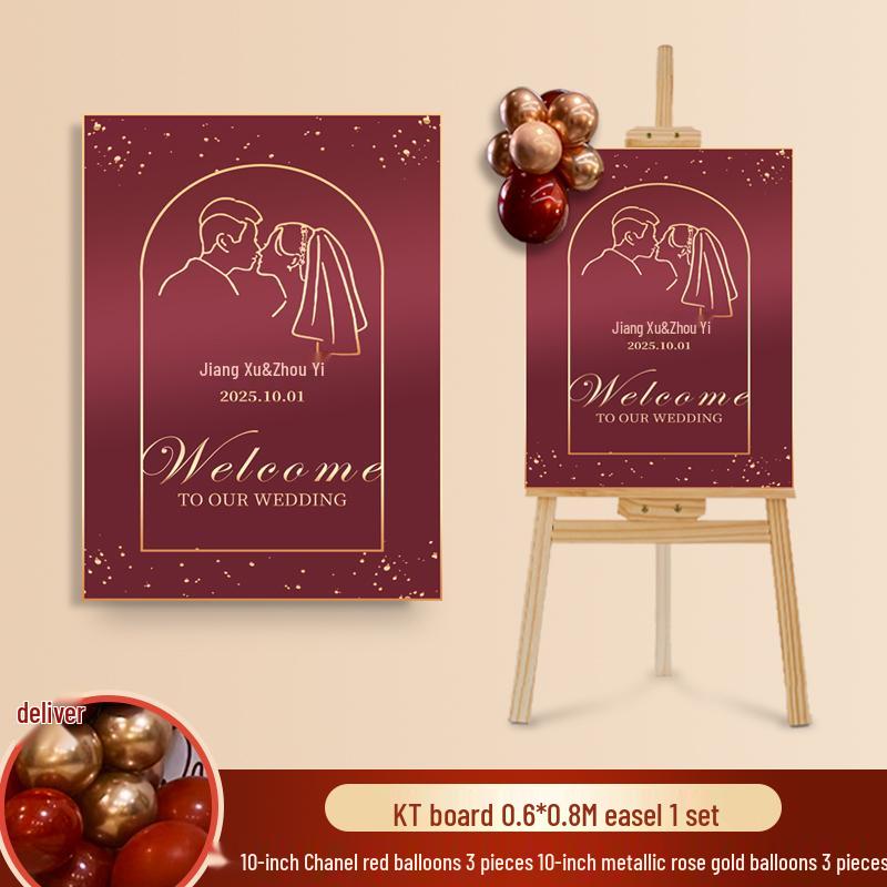 Wedding Ceremony Welcome Sign - Directional KT Board Decor