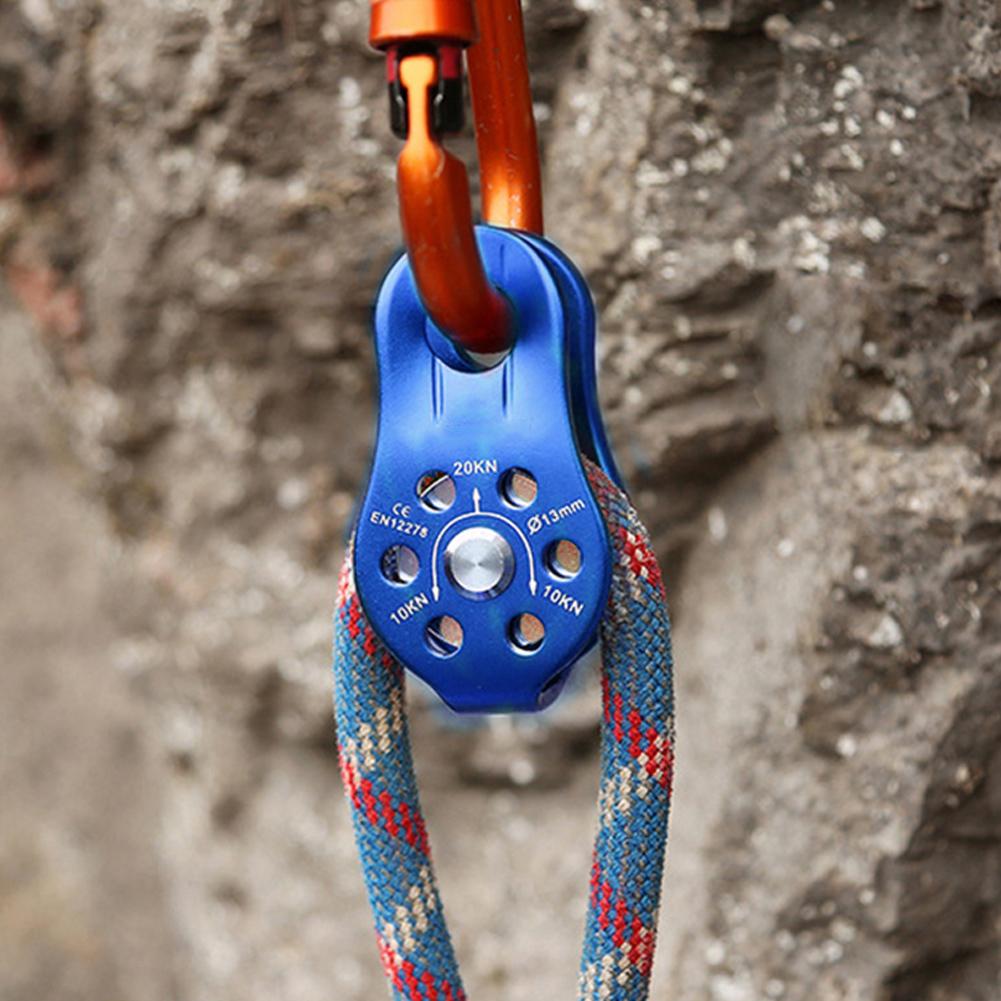 Outdoor Rock Climbing Pulley Fixed Sideplate Single Pulley High Altitude Survival Tool Gear