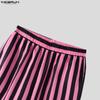INCERUN Two Pieces Men Lapel Striped Long Sleeve Thin Blazer Long Flare Pants Sets